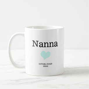 Nanna, blaues Herz, Single Foto Custom Kaffeetasse