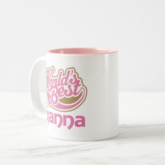 Nanna Geschenk-Rosa Zweifarbige Tasse (Vorderseite Links)