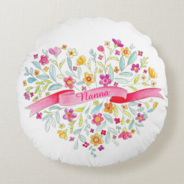 Nanna Herzbuket Rundes Kissen