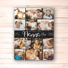 Nanna We Liebe you Hearts Modern Foto Collage Fleecedecke