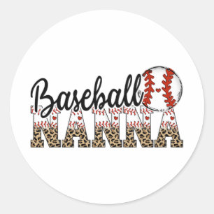 Nanna Women Ballpark Nanna Baseball Mama Mütter Da Runder Aufkleber