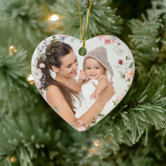 Nanna's Favorite Pretty Personalized heart Keramik Ornament