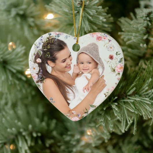 Nanna's Favorite Pretty Personalized heart Keramik Ornament (Baum)
