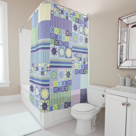 Nannas Hübsche Imitate Strick Crochet Blanket Must Duschvorhang (Beispiel)