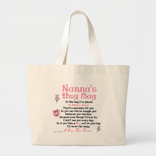 Nannas Umarmungs-Tasche - Single-Vers Jumbo Stoffbeutel (Vorne)
