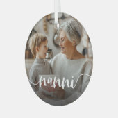 Nanni Oma Script Overlay Ornament Aus Glas (Vorderseite links)