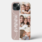 Nanni Script Grandma Photo Collage Case-Mate iPhone Hülle (Rückseite)