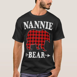 Nannie Bear Christmas Pajama Red Kariert Buffalo F T-Shirt