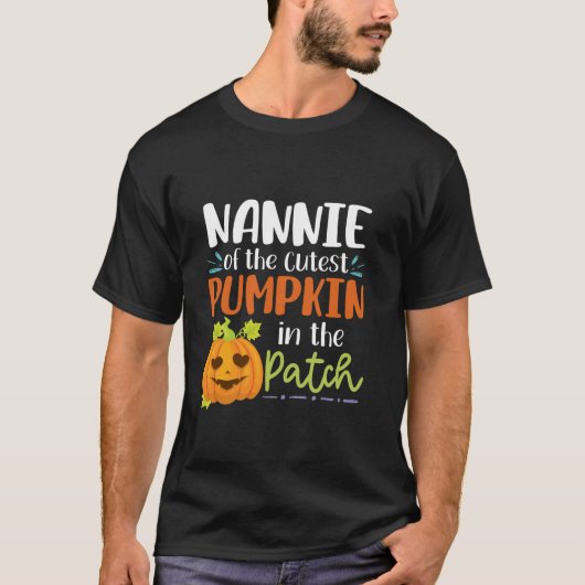 Nannie der Niedlichsten Kürbis im PatchHalloweensp T-Shirt (Vorderseite)