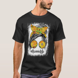 Nannie Life gebleicht Nannie Life Sonnenblumen Mes T-Shirt