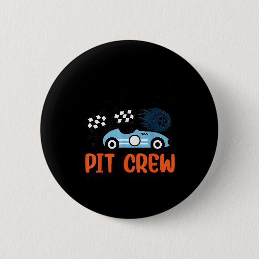 Nannie T Crew Race Car Family Matching Birthday Button (Vorderseite)