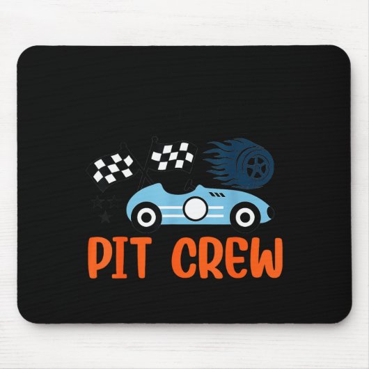 Nannie T Crew Race Car Family Matching Birthday Mousepad (Vorne)