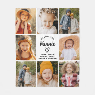Nannie Wir Liebe hören Sie Moderne FotoCollage Fleecedecke