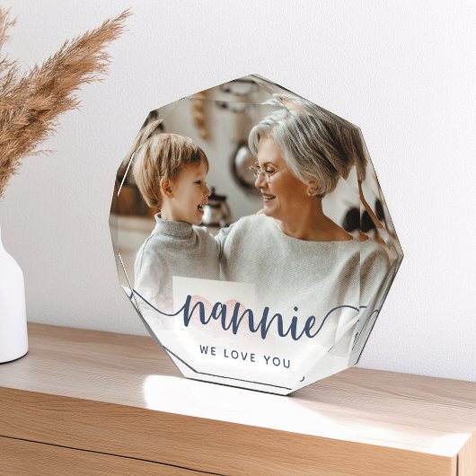 Nannie Wir Liebe Sie | Oma Script Overlay Fotoblock