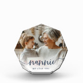 Nannie Wir Liebe Sie | Oma Script Overlay Fotoblock (Vorderseite)