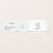 NANNOOS-GESCHÄFTSKARTE VISITENKARTEN (Außenseite Aufgefaltet)