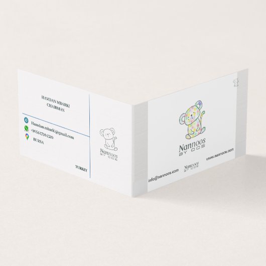 NANNOOS-GESCHÄFTSKARTE VISITENKARTEN (Vorderseite)