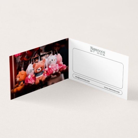 NANNOOS-GESCHÄFTSKARTE VISITENKARTEN (Innenseite)