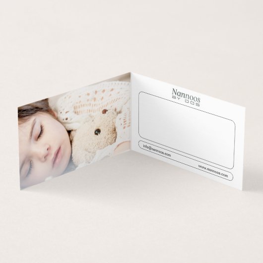 NANNOOS-GESCHÄFTSKARTE VISITENKARTEN (Innenseite)