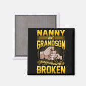 Nanny And Grandson A Bond That Can't Be Broken Shi Magnet (Vorderseite/Rückseite)