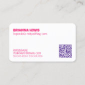 Nanny Babysitter Daycare QR Visitenkarte (Rückseite)