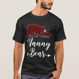 Nanny Bar Christmas Pajama Red Kariert Matching Fa T-Shirt