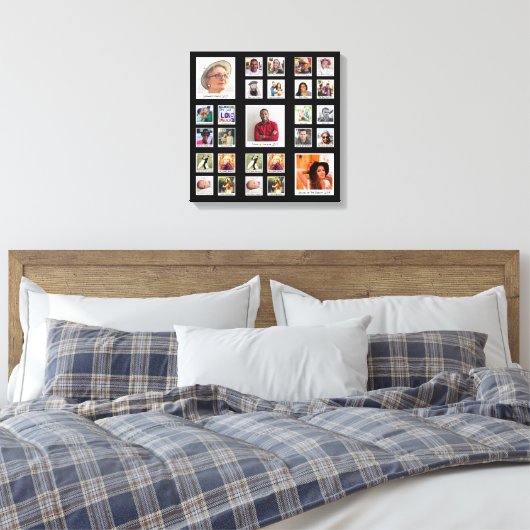 Nanny Black Foto Print Collage Leinwanddruck (Insitu (Schlafzimmer))