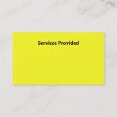 Nanny Business Card Visitenkarte (Rückseite)