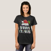 Nanny Claus Christmas Lights Pajama Family Matchin T-Shirt (Vorne ganz)