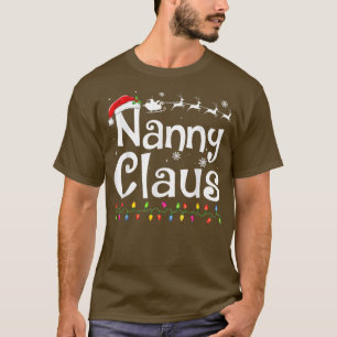 Nanny Claus Funny Grandma Santa Pajamas Weihnachte T-Shirt