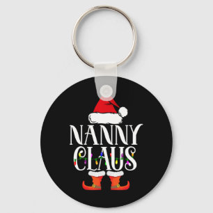 Nanny Claus Santa Lustige Weihnachts-Familien-Pyja Schlüsselanhänger