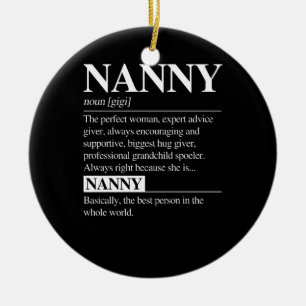 Nanny Definition Oma Mutter Tag Geschenke Frauen Keramik Ornament