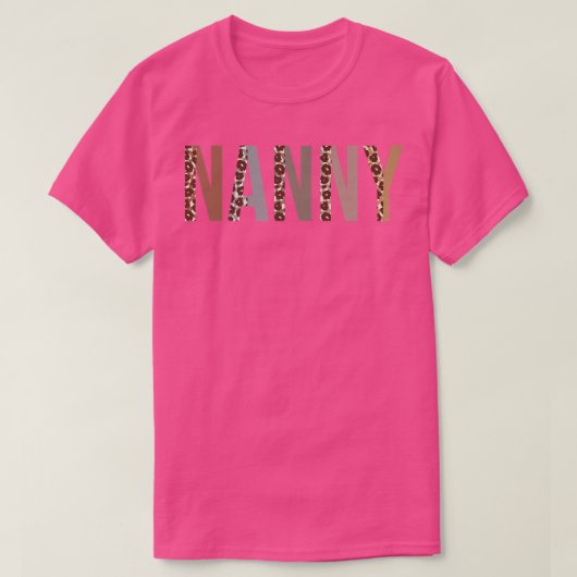 Nanny Leopard Print Mama Niedlich Mütter Day Funny T-Shirt (Design vorne)