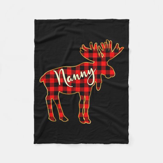 Nanny Moose _ Buffalo Red Plaid Family Christmas Fleecedecke (Vorderseite)