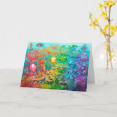 Nanny Octopus Card Karte (Gelbe Blume)