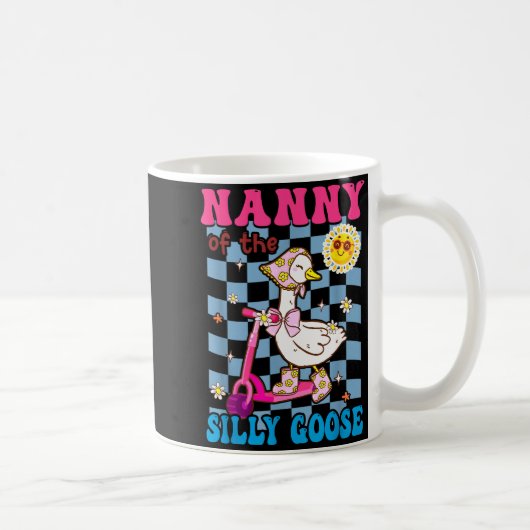 Nanny Of The Silly Goose First Birthday Family Mat Kaffeetasse (Rechts)