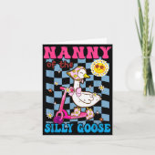 Nanny Of The Silly Goose First Birthday Family Mat Karte (Vorderseite)