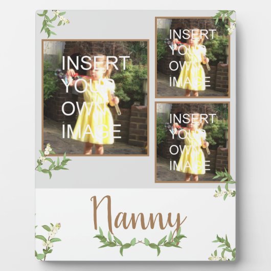 Nanny Personalisiert Multi Foto Fotoplatte (Vorderseite)