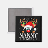 Nanny Reindeer Christmas Family Matching Group Fun Magnet (Vorderseite/Rückseite)
