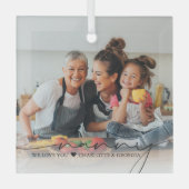 Nanny Script Overlay | Wir Liebe Sie Ornament Aus Glas (Vorderseite)