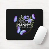 Nanny Shirt For Women With Butterflies Mother's Da Mousepad (Mit Mouse)