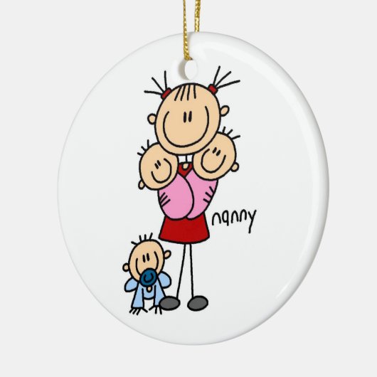 Nanny Strichmännchen Keramikornament (Links)