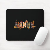 Nanny Truthahn Retro Herbst Autumn Leopard Ernteda Mousepad (Mit Mouse)