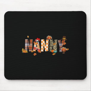 Nanny Truthahn Retro Herbst Autumn Leopard Ernteda Mousepad