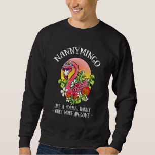 Nannymingo Nanny Flamingo Grandma Großmutter Gran Sweatshirt