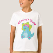Nannys Mädchen-Dinosaurier T-Shirt (Vorderseite)
