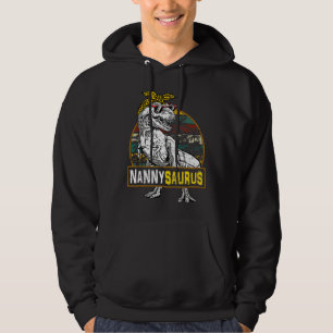 Nannysaurus Leopard Rex Dinosaur Nanny Saurus Moth Hoodie