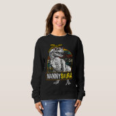 Nannysaurus Leopard Rex Dinosaur Nanny Saurus Moth Sweatshirt (Vorne ganz)