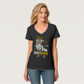 Nannysaurus Leopard Rex Dinosaur Nanny Saurus Moth T-Shirt (Vorderseite Vollansicht)