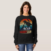 Nannysaurus T Rex Nanny Dinosaurier 3 Kinder Funny Sweatshirt (Vorne ganz)